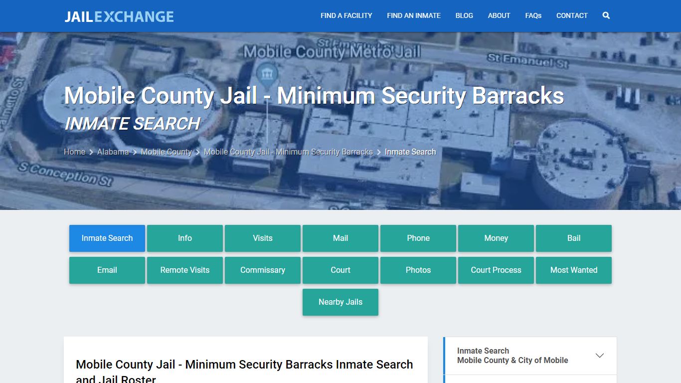 Mobile County Jail - Minimum Security Barracks Inmate Search